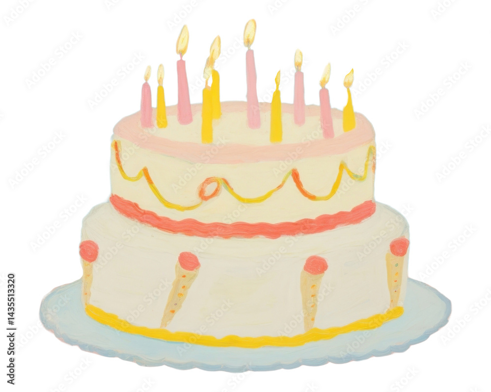 PNG Birthday cake painting dessert drawing. PNG Birthday cake painting dessert drawing.