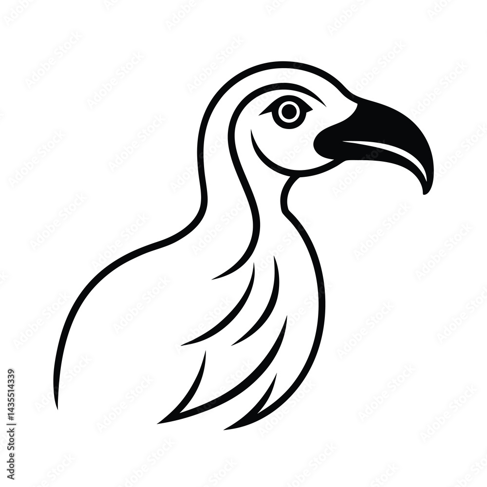 Fototapeta premium Vulture Profile Vector Icon Sleek and Modern Iso