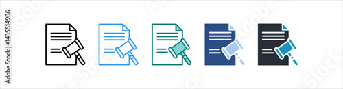 Legal Document Icon In Different Style Vector
