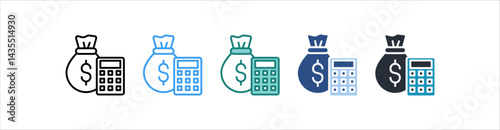 Budget Icon In Different Style Vector