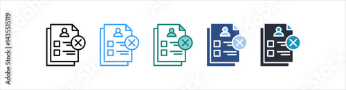 Denied Icon In Different Style Vector