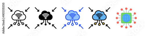 Iot Integration Icon Collection With Multiple Styles