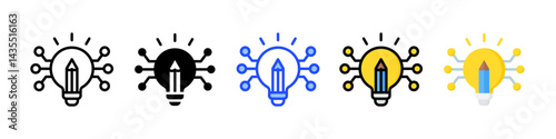 Creativity Icon Collection With Multiple Styles