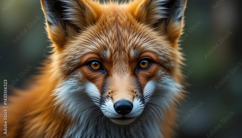 Red Fox Portrait: Intense Gaze, Lush Fur, Wildlife Art Red Fox Portrait: Intense Gaze, Lush Fur, Wildlife Art