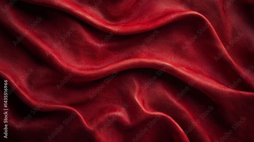 Fototapeta premium A red fabric with a wave pattern