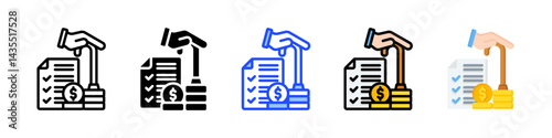 Pension Planning Icon Collection With Multiple Styles