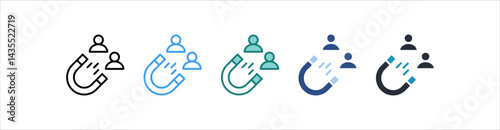 Customer Engagement Icon In Different Style Vector