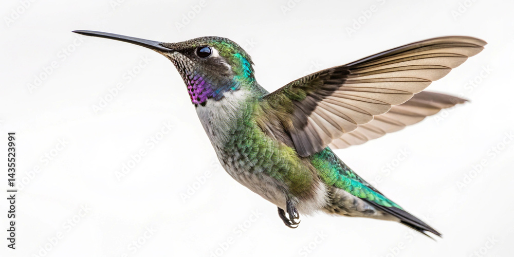 Fototapeta premium Hummingbird Bird Images White Background