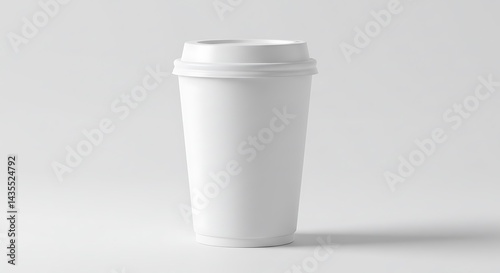 Wallpaper Mural White Coffee Cup with Lid on White Background for Mockup Torontodigital.ca