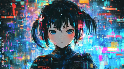 Vibrant Glitch Texture