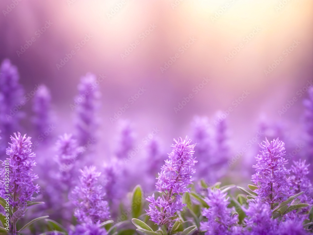 Obraz premium Purple Flowers in Soft Light