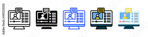 Techno Training Icon Collection With Multiple Styles