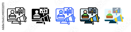 Digital Marketing Icon Collection With Multiple Styles