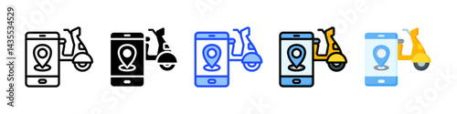 Transportation Icon Collection With Multiple Styles