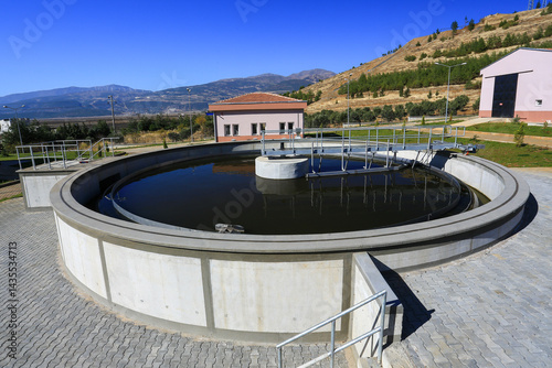 Obraz na plátně Image of the biological sewage treatment plant.