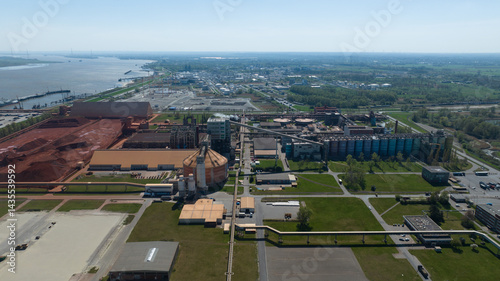 production of Aluminum oxide Stade, Germany. Production Aluminium products.