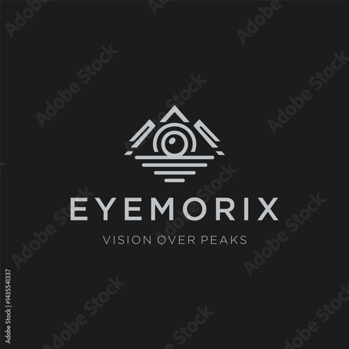 Eye and Mountain Logo – Vision and nature combined in a creative minimalist logo.