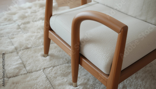 wooden chair on white