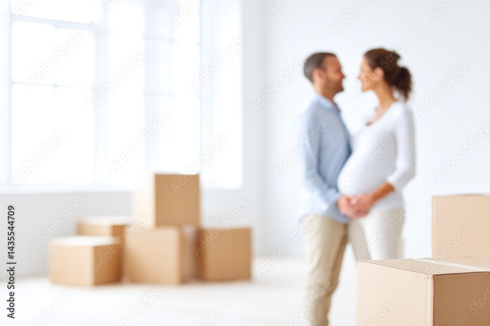Expecting Couple Moving into New Home Expecting Couple Moving into New Home