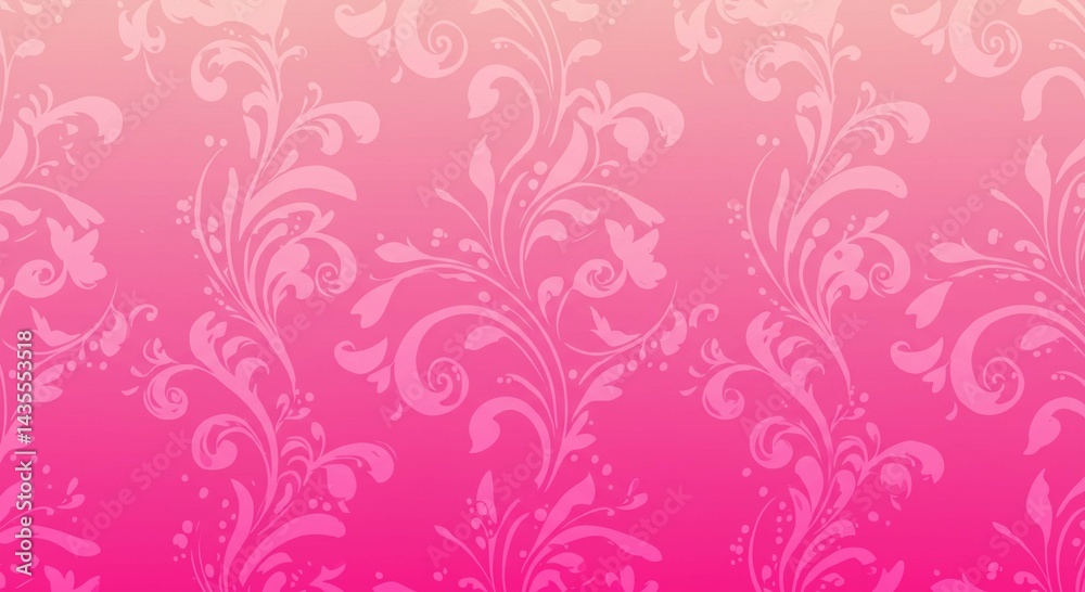 Elegant Pink Floral Damask Pattern Background Texture Design Elegant Pink Floral Damask Pattern Background Texture Design