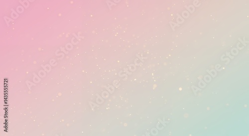Obraz na płótnie Soft Pastel Gradient with Golden Glittering Sparkles for Background Design w salonie