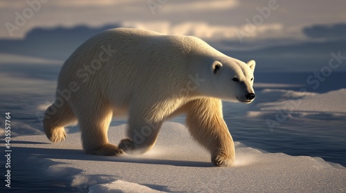 polar bear on ice