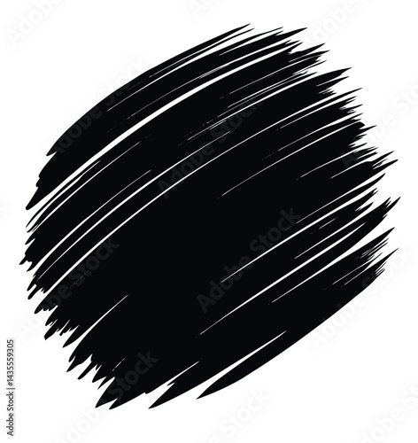 Abstract Black Brush Stroke Texture Background