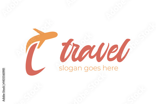 Abstract letter C travel agency logo icon design can be used travel labels, tourism, journey posters, flight company advertising, airways identity