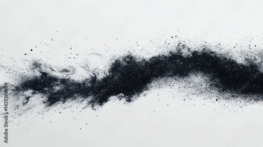 Fototapeta premium Abstract Dark Ink Splashes