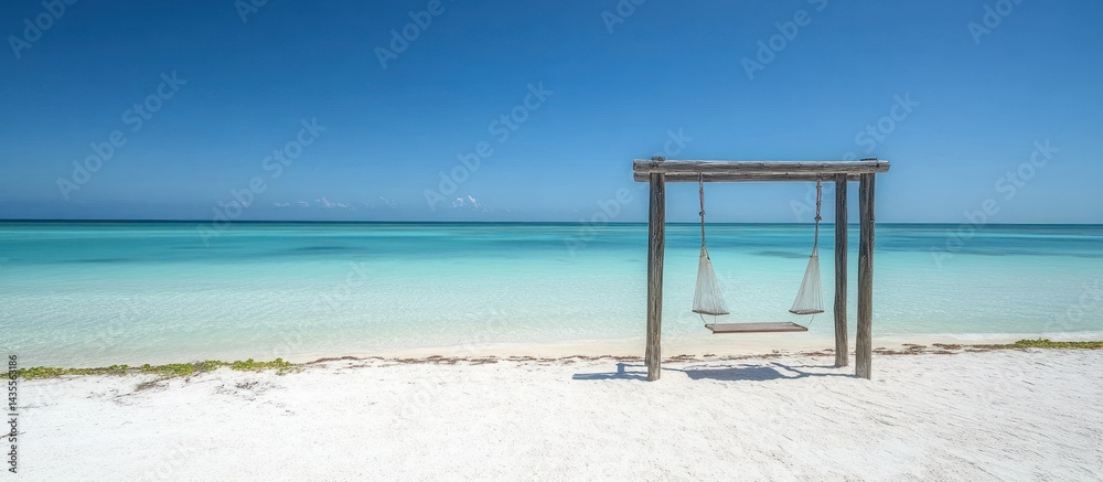 Tropical Beach Swing, Tranquil Waters, Relaxation Tropical Beach Swing, Tranquil Waters, Relaxation