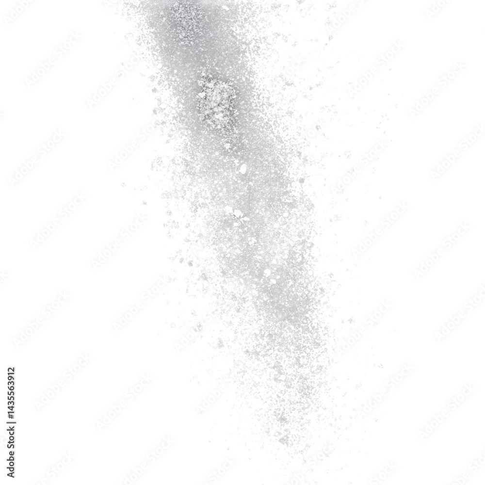 Fototapeta premium White powder falling on black background abstract texture