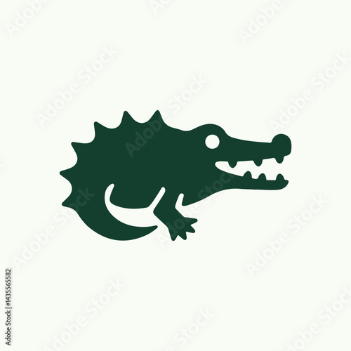 Lacoste crocodile logo icon, Alligator Color cartoon Illustration vector template.