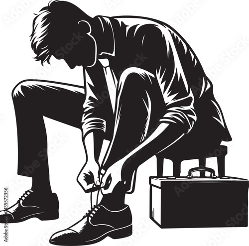 Shoe Laces Tying illustration