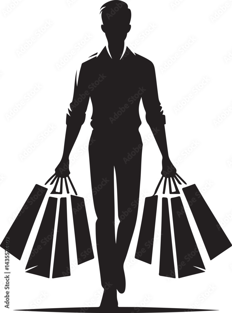 Tired Shopper vector Tired Shopper vector