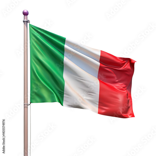 3d flag of italy