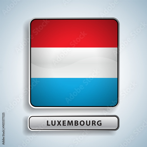 Luxembourg flag square button Isolated on color gradient background. Exclusive Icon flag Free Download Luxembourg flag square button Isolated on color gradient background. Exclusive Icon flag - GFXLoad