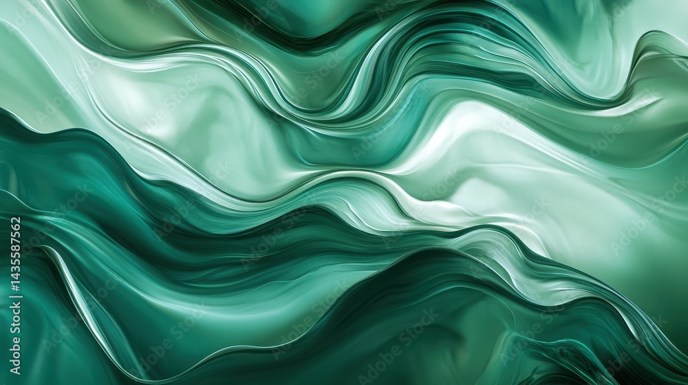 Obraz premium abstract green marble swirl background