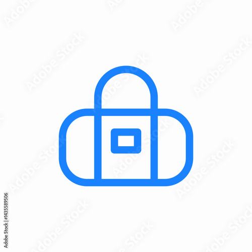 sports travel bag icon sign vector