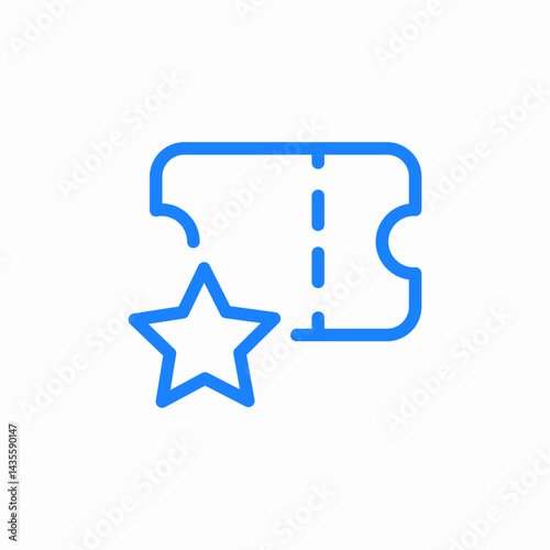 tickets coupon stars featured ticket best deal icon sign vector