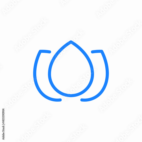 water drop icon sign vector