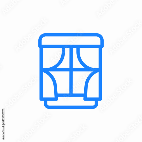 window curtains icon sign vector