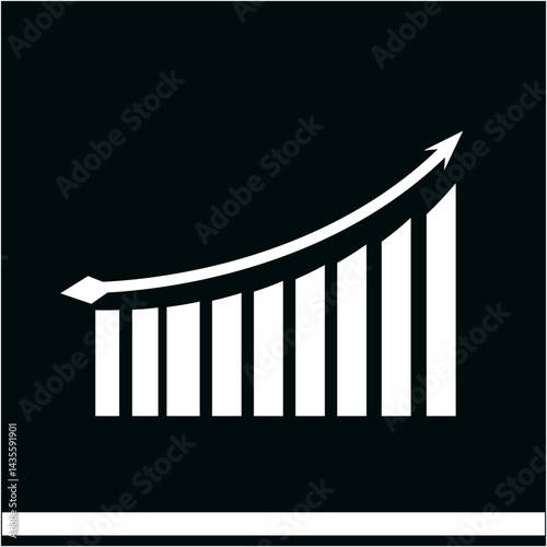 Vectors icons Graphs, tables increase