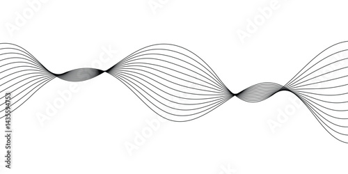 simple black blend wave line background.