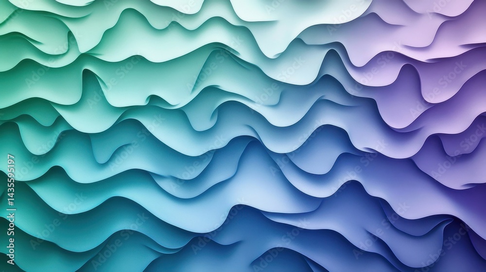 Fototapeta premium abstract wavy background teal purple gradient