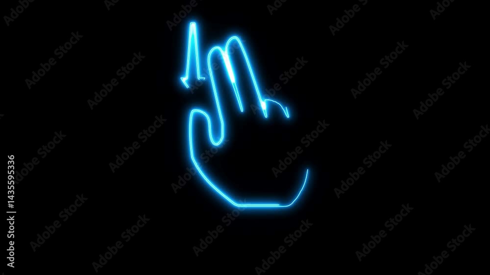 Touch Gestures Icons icon neon animation Touch Gestures Icons icon neon animation