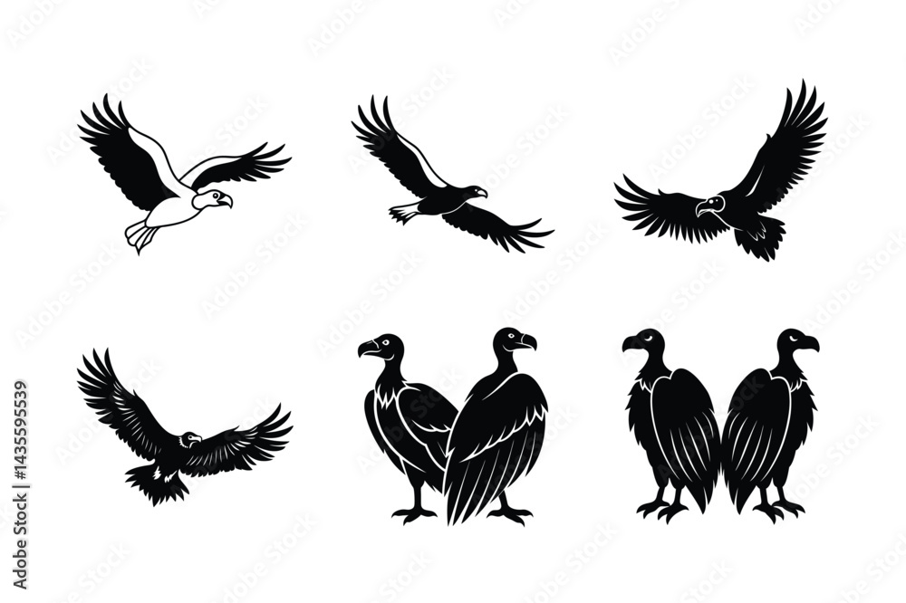 Fototapeta premium Epic Flying Vulture Vector Artwork