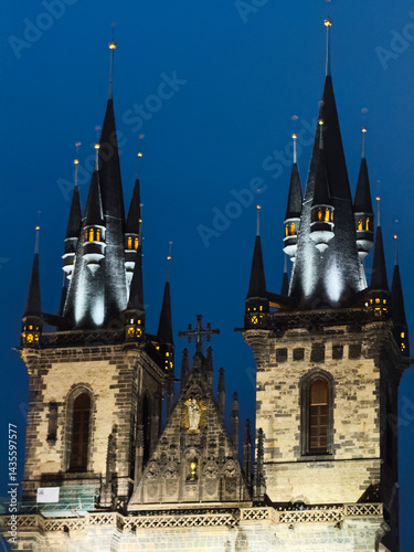 Obraz na płótnie Tower In Medieval Style In Prague w salonie