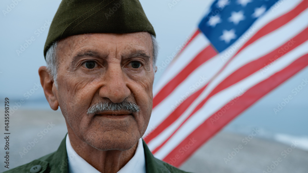 Tired Eyes Of An Old American Soldier
