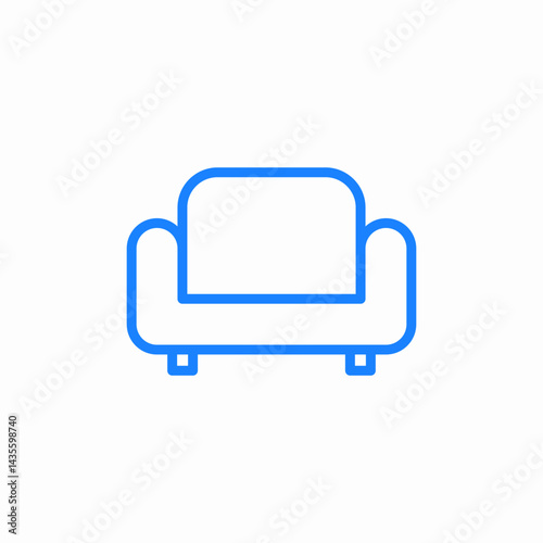 cozy armchair icon sign vector