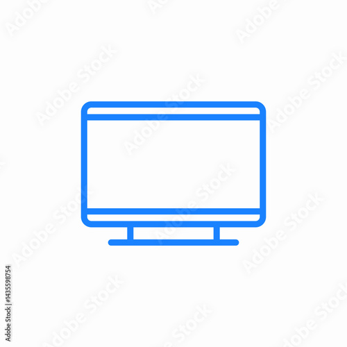 computer monitor icon sign vector
